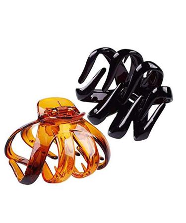 Fodattm Set of 2 Hard Plastic Octopus Hair Clips - Stylish Spider Design for Women | International Shipping Available - Buy Online on GoSupps.com