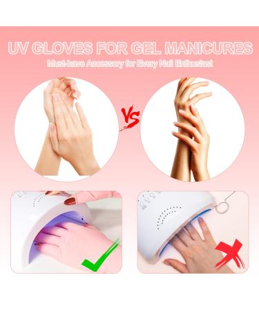 chemotex UV Gloves UPF50+ Protection Fingerless Gloves for Gel Manicures One Size Pink - Buy Online on GoSupps.com