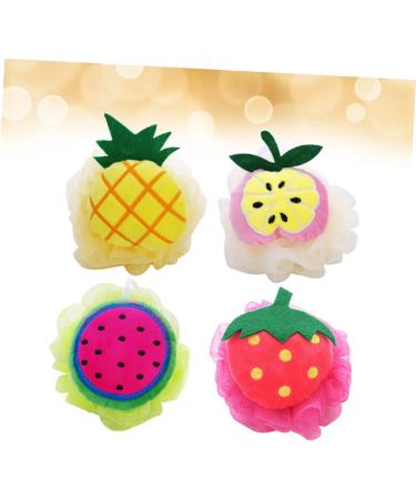 NOLITOY 4pcs Large Bath Ball Pouf Sponge - Cute Mesh Shower Flower for Spa & Relaxation - Buy Online on GoSupps.com