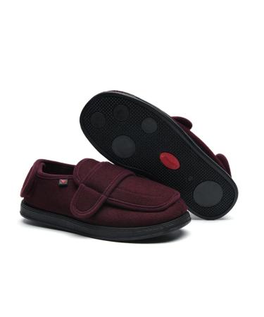 Diabetic Shoes for Women and Men - Bunion Shoes Extra Wide Adjustable Closure Breathable Lightweight Widenwalking Shoes for Swollen Feet Edema Arthritis Elderly Red 4.5