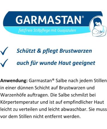 Garmastan fettfreie Stillpflege mit Guajazulen 20 g Ointment - Buy Online on GoSupps.com