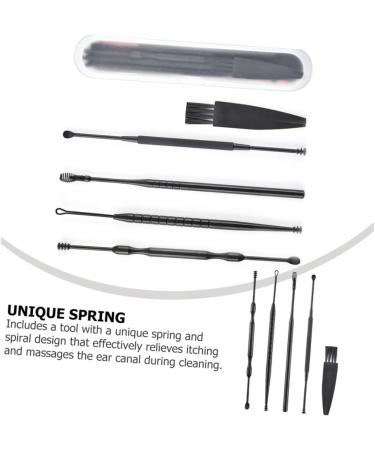Healvian Stainless Steel Ear Cleaner Spring Tool Set - Ear Wax Removal Kit for Gentle and Effective Cleaning - Buy Online on GoSupps.com