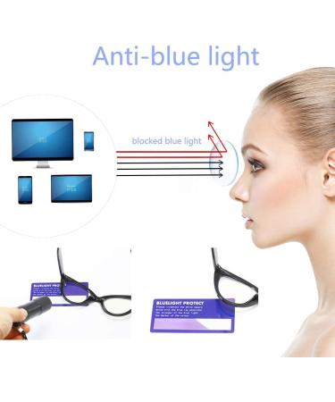 MMOWW 2-Pack Cat Eye Reading Glasses for Women - Stylish Blue Light Blocking Trendy Black & Pattern Comfortable Large Fit (3.0x) - Buy Online on GoSupps.com
