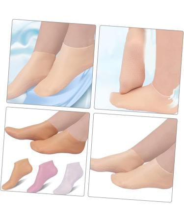 PLAFOPE 3 Pairs Moisturizing Socks Non Socks Foot Socks Spa Gel Socks Aloe Socks Lotion Socks Cracked Heel Repair Foot Care Spa Socks Foot Mask Heel Socks Sebs Feet Miss - Buy Online on GoSupps.com