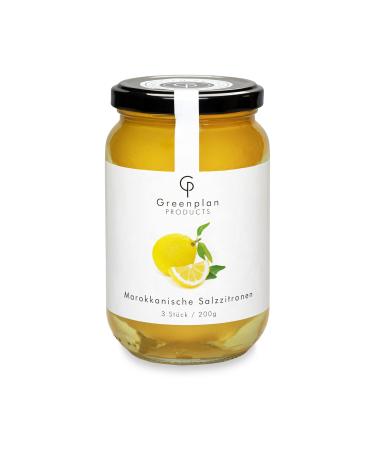 original Moroccan pickled salt lemons - whole salt lemons 200g in a glass from Morocco - Greenplan Products