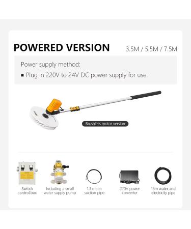 Solar Photovoltaic Panel Cleaning Robot 3.5/5.5/7.5meters Telescopic Rod Water Spray Cleaning Equipment Brushless Motor Roof Water Brush Power Tool 3.5M - Buy Online on GoSupps.com