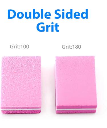 BOULTON Mini Nail Buffer Pack of 50 | 100/180 Grit Nail Buffer Blocks Sanding Block for Natural Gel & Acrylic Nails | Nail Buffers Buffing Block for Home & Salon | Nail Buffer Block (Black) - Buy Online on GoSupps.com