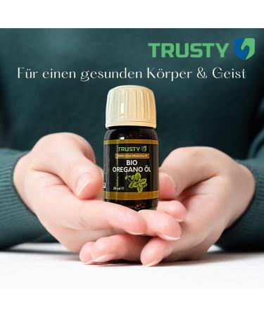 Trusty Bio Oregano Oil 20ml - 100% Pure Origanum Vulgare Essential Oil for Health & Well-Being | High-Dose Complex Distillation - Buy Online on GoSupps.com