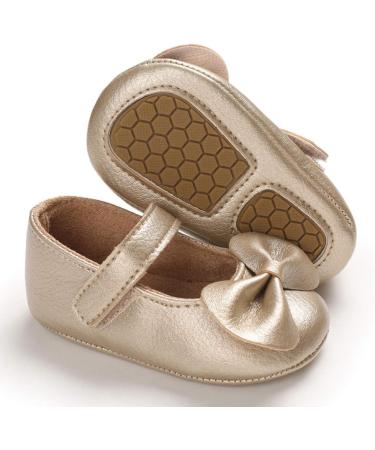 LACOFIA Baby Girls Anti-Slip Mary Jane Princess Party Shoes 6-12 Months - Gold - Buy Online on GoSupps.com