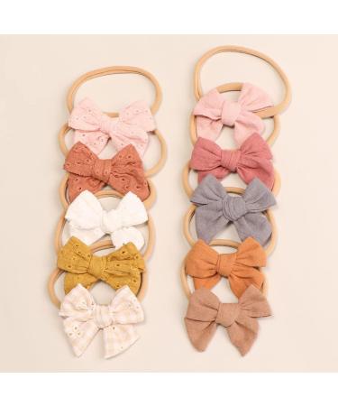 Baby Girls Headband Soft Nylon Elastic Flower Bow Animals Hair Accessories for Toddler Infant Newborn Style H - Buy Online on GoSupps.com