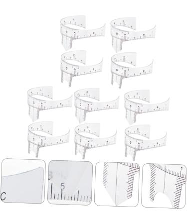 Healeved 20 Pcs Eyebrow Design Ruler Transparent Stickers Tools White Plastic Eyebrow Shape Auxiliary Tool - Buy Online on GoSupps.com
