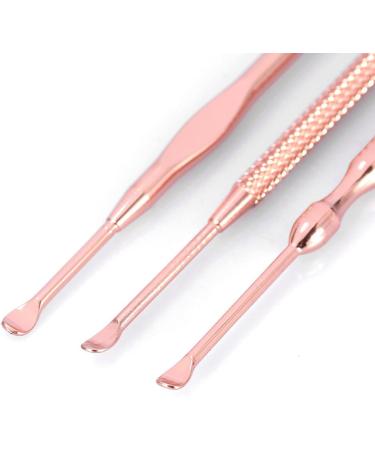 3pcs Stainless Steel Earpick Set - Double Ended Wax Remover & Cleaner Curette Spoon - Buy Online on GoSupps.com