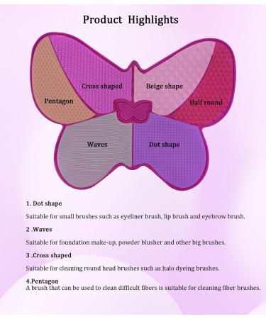 Silicone Makeup Brush Cleaner Mat - Big Size Portable Scrubber for Cosmetic Brushes - Rose Red - Buy Online on GoSupps.com