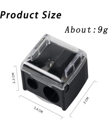 6pcs Eyeliner Sharpener Set - Dual Hole Makeup Pencil Sharpeners for Eyebrow, Eye Liner, Lip Liner, and Brow Pencil in Black - Buy Online on GoSupps.com