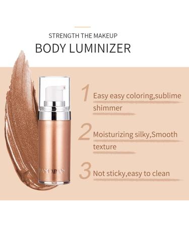 Body Shimmer Smooth Liquid Highlighter Makeup Moisturizing Body Glow Highlighter | 0.7 oz Body Luminizer Collocation Highlighter Powder for Lasting Makeup Sritob 2# - Buy Online on GoSupps.com