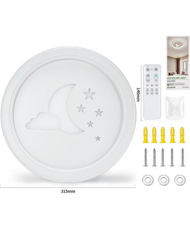 Anten Moonpie 24W LED Ceiling Lamp for Children's Room - Dimmable Remote Control 30cm Flat Design Adjustable 3000-6500K - International Shipping Available - Buy Online on GoSupps.com