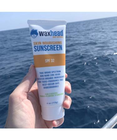 Waxhead Mineral Sunscreen - Kids Safe, Eco-Friendly & Biodegradable Sunscreen (4 oz) - Buy Online on GoSupps.com
