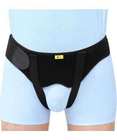 Hernia Belt for Men Hernia Support Truss for Single/Double Inguinal or Sports Hernia, Adjustable Waist Strap with 2 Removable Compression Pads Breathable Material Medium (Pack of 1)