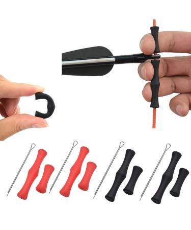 Elong 4 Packs Archery Finger Protectors Shooting Hunting Bow Strings Protect Finger Guard with Installation Tool 4 pcs - Buy Online on GoSupps.com