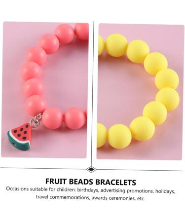 CALLARON 3pcs Children's Bracelet Fashion Bracelet Kids Suit Case Fruit Wrist Chain Friendship Bracelets Kid Suit Stretch Bracelet Kid Bracelets Decor Girl Gift Soft Ceramic Frosted Beads - Buy Online on GoSupps.com