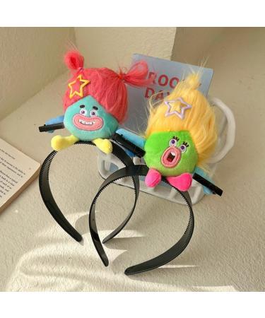 JSGHGDF Funny Hairhoop Cartoon Plush Hairband Music Festival Hairband Kids Birthday Party Wear Women Face Washing Headband Light green fried ha - Buy Online on GoSupps.com