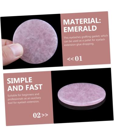 NOLITOY Eyelashes Glue Holder & Grafting Plate - Premium Jade Cosmetic Rubber Gasket for Eyelash Extensions - Pink Lash Glue Pallet for False Eyelashes - Buy Online on GoSupps.com