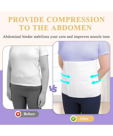 Buy Abdominal Binder Post Surgery | Tummy Tuck & Hysterectomy Support | 12-Inch Medical Compression Wrap for Men & Women (33-39 - Buy Online on GoSupps.com