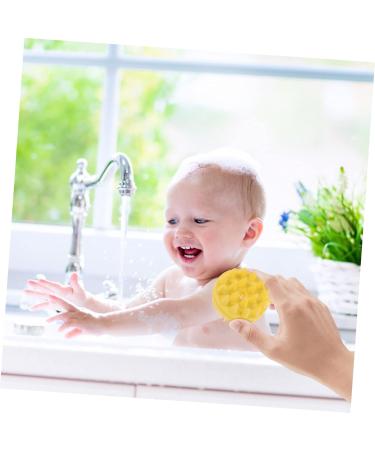 Buy Healeved Silicone Shampoo Brush - Double-Sided Exfoliating Loofah Scrubber for Adults & Kids | Massage Tool for Scalp & Body | 7x7cm Yellow - International Shipping Available - Buy Online on GoSupps.com