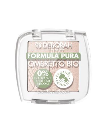 DEBORAH Deborah Organic Mono Eyeshadow Pure Formula Color No.02 Soft Gold with ingredients 100% natural vegan and animal friendly