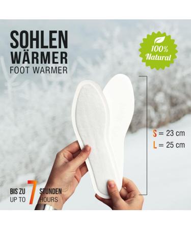 Hello Heat Warm Packs - 5 10 30 Pairs of Shoe Warmers | Instant Heating Insoles for Sizes S & L (36-40 41-45) | 7-Hour Foot Warmers for Boots & Ski Shoes - Buy Online on GoSupps.com