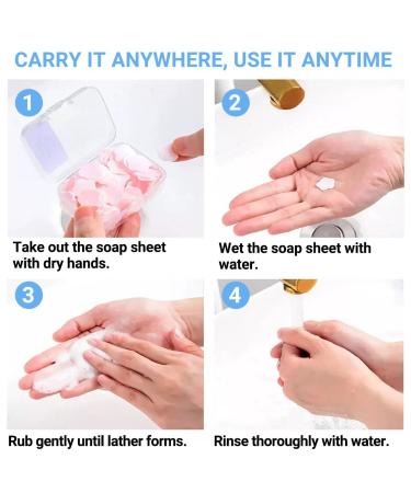 450 Pcs Portable Paper Soap Sheets Multi-Color Fruit Scented Collection 450 Single-Use Tablets Pink Strawberry Yellow Lemon Blue Blueberry Green Apple Purple Grape - Buy Online on GoSupps.com