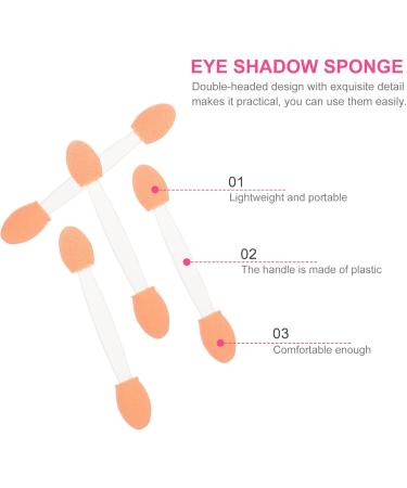 WOONEKY 100pcs Double Ended Eyeshadow Brush Cosmetic Tool Latex Sponge Sponge Brush Eyeshadow Makeup Tool Eye Makeup Applicator Eyeshadow Stick Makeup Brush Tipped Oval Makeup Tool 6.5x1.3cm White - Buy Online on GoSupps.com
