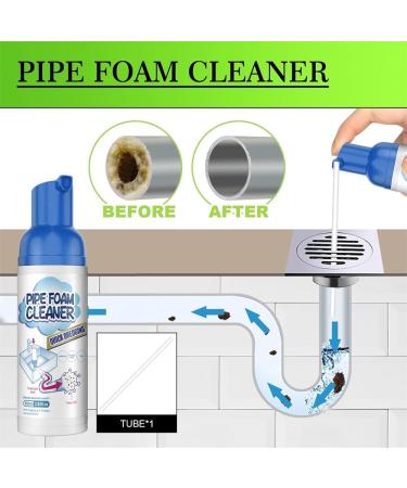 Yugou Drain Cleaner Foam Drain Cleaner For Bathroom Sink Pipe Dredge Quick Foaming For Kitchen Drain Sinks Tubs (2Pcs) - Buy Online on GoSupps.com