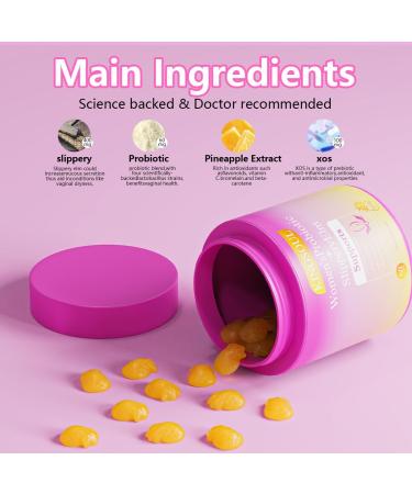 Kingsoul Her Juicy Feminine Probiotics Gummies Premium Feminine Balance Gummies with Slippery Elm for Women's pH Balance Healthy Odor Flora and Immune Support 30-Day Supply - Buy Online on GoSupps.com