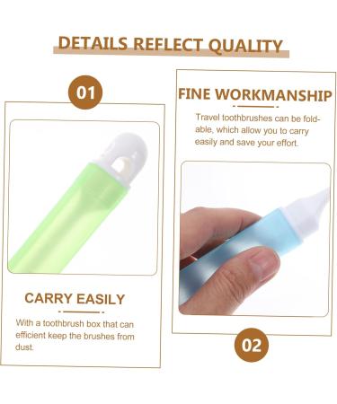 Mobestech 8pcs Foldable Toothbrush Set | Soft Bristles & Portable Travel Case | Ideal for International Shipping - Buy Online on GoSupps.com