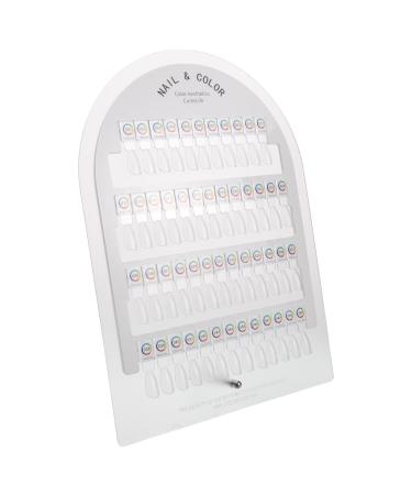 HAPINARY Magnetic Nail Display Stand with Removable Slots Clear Acrylic Tray and Color Palette for Professional and DIY Manicure Polish