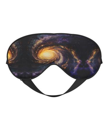 Galaxy Print Ultra-Soft Light-Blocking Eye Mask for Optimal Comfort and Restful Sleep