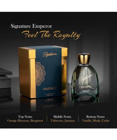 Si-gnature Royal perfume- Emperor for Men|Premium long lasting fragrance| Eau De Parfum|Musk vanilla fragrance|100 Ml|Pack of 1 - Buy Online on GoSupps.com