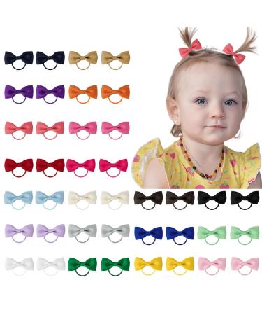 40 pieces baby hair clip loop baby girls fine hair 2 inch baby hair loops hair accessory for girls children baby girls hair bow crocodile terminals