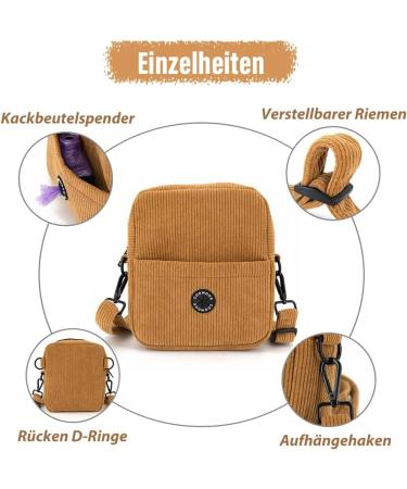 COOWONE Dogelackerli Bag - Premium Dog Walk Pocket for Treats & Training | Soft Cord with Feces Bag Dispenser for Ultimate Convenience - Buy Online on GoSupps.com