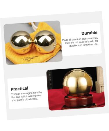 JECOMPRIS 2ST Gymnasikball - Premium Metal Massage Balls for Exercise & Relaxation | Portable Brass Workout Accessory - International Shipping - Buy Online on GoSupps.com