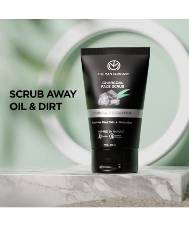 Buy The Man Company Natural Charcoal Face Scrub | Exfoliating & Detox | Anti Acne Blackhead Removal | 3.5 Oz Shipping Worldwide - Buy Online on GoSupps.com