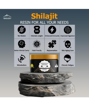 Premimum Shilajit Himalayan Resin with Ashwagandha & Gold Graded 25g Jar | Lab-Tested Sun-Dried Organic Shilajit Resin for Men & Women | 85+ Minerals & 75%+ Fulvic Acid for Energy & Stamina Unflavoured 25 GM goldworks - Buy Online on GoSupps.com