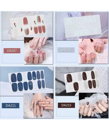 Glitter Purple Silver Floral Nail Stickers - 16 Sheets, Self-Adhesive Wraps for Women and Girls - Buy Online on GoSupps.com