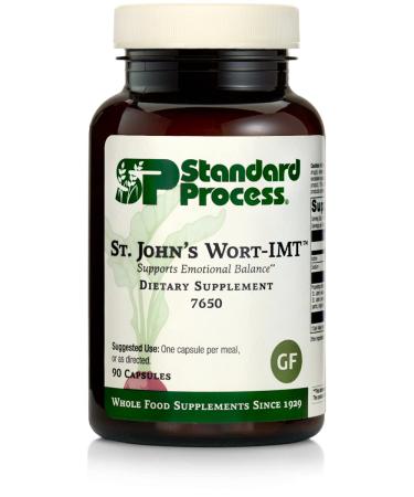 Standard Process St John's Wort-IMT - Whole Food Mental Health and Stress Relief with Organic Carrot, Alfalfa, Carrot Oil, Calcium Lactate, Inositol, Iodine, and Magnesium Citrate - 90 Capsules