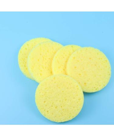 Milisten Round Makeup Sponge - Soft Exfoliating Loofah Pad for Face & Body | Yellow Spa Shower Scrubber - Buy Online on GoSupps.com