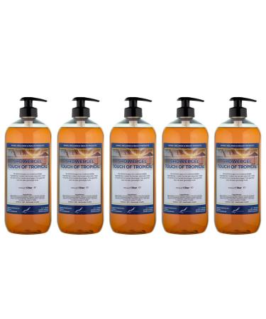 Claudius Showergel Touch of Tropical 5 x 1 liter with 5 pumps transparent