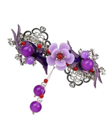 FRCOLOR Hair hairpin rhinestone hair barrettes vintage hair pin metal hair clips for women hair jewels for women flower hair clip rhinestones Miss tassel rhinestone flower Clips