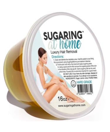 Sugaring Hair Removal Paste Hard for Personal Use on Bikini, Brazilian, Arms, Legs, Back 16 oz