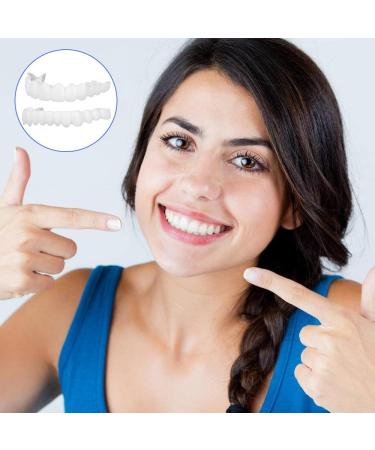 Buy DHQKQG 2 Pairs of Artificial Temporary Fake Teeth - Prostheses Cosmetic Braces Veneers for All | International Shipping - Buy Online on GoSupps.com